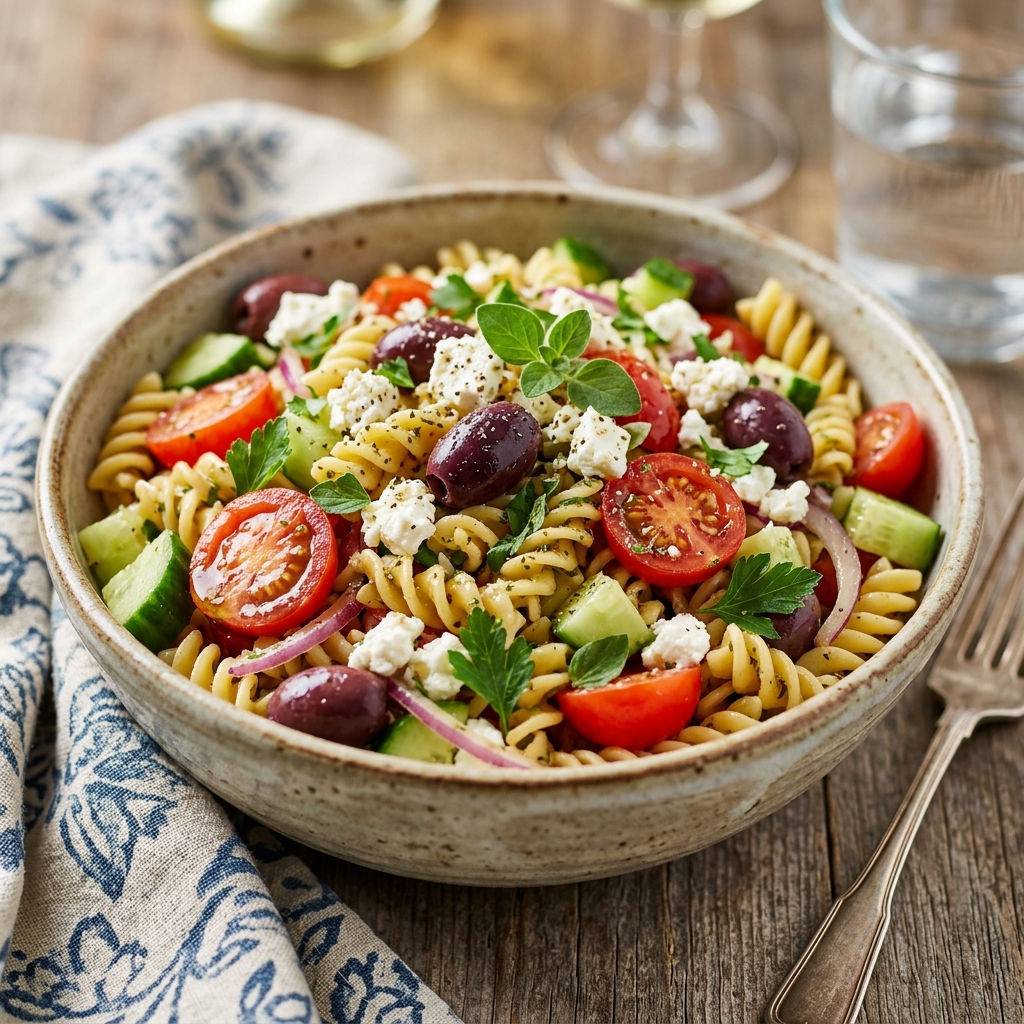 A Great Greek Pasta Salad A Great Greek Pasta Salad